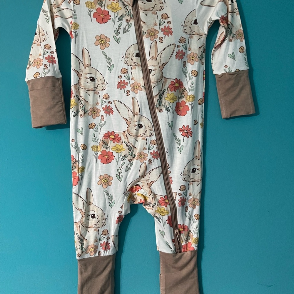 3-6 Floral Bunny Bamboo Zippy